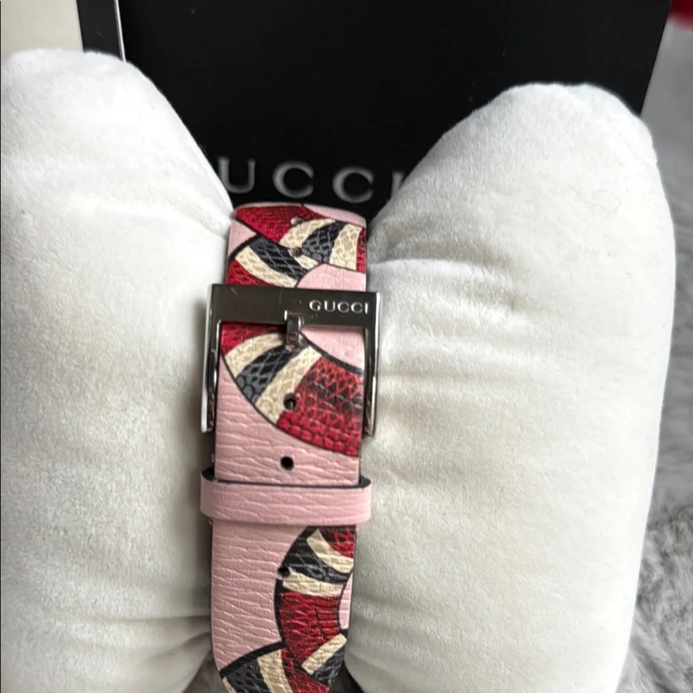 Gucci Pink and Black Luxury Watch